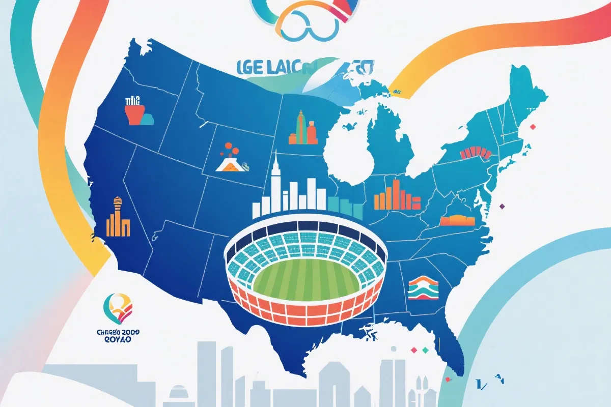 2026世界杯主办城市分布示意图